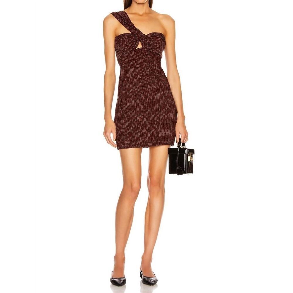 ✨Alexis Heart Print One Shoulder Luksa Sz Small Dress✨